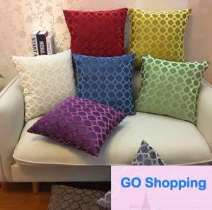 Square Velvet Pillow Covers zagęszcza miękkie rzut poduszka sofa sofa poduszki skrzynki domowe dekoracyjne poduszki