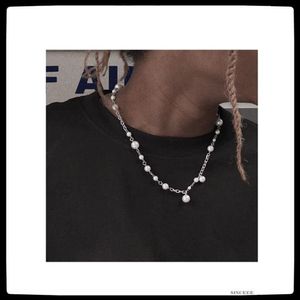 Correntes SexMara 2021 Hip Hop Punk Asap Rocky Mesmo Estilo Tendência Shell Beads Colar de Pérolas para Mulheres Homens Meninas Festa Rap Jóias Gift257s