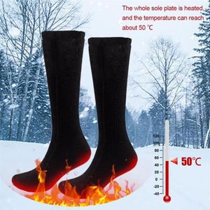 加熱された靴下温かいフットウォーマーソックス狩猟用アイスフィッシングスキーサーマルUSB充電可能バッテリーソックメンズ234Q