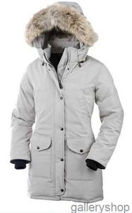 Gänsedaunenmantel Damen Winterjacke Echter Wolfspelzkragen Kapuze Outdoor Warme und winddichte Mäntel mit abnehmbarer Kappe Damenparka Xs-3xlk9y3