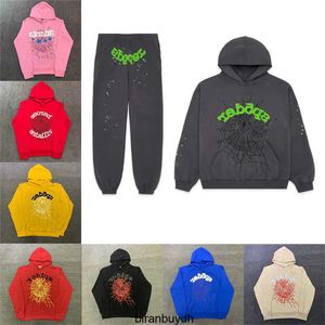 Yüksek kaliteli erkek hoodies sweatshirts 2023 Yeni Sky Mavisi SP5der Hoodie Erkek Kadın Hip Hop Genç Thug Spider World Wide 5555 Baskı Pullover Hoody 002