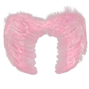 Крылья феи с перьями ангельские крылья для детей, аксессуары для костюмов на Хэллоуин, белый, черный, розовый, красный