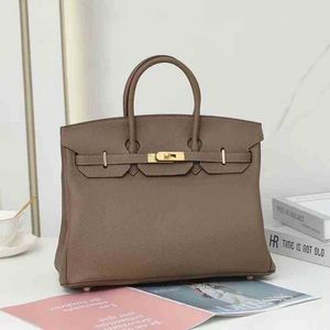 Leather Bk Platinum Designer Genuine Handbag Bags Women Handbags 2024 Luxury Womens 30 35 Portable Togo Large