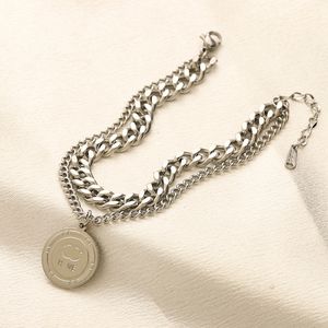 Łańcuch designerski bransoletki Biezłaj złota srebrna marka stali nierdzewnej litera Bransoletka link łańcuchy