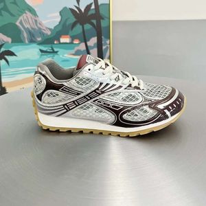 2023 Same Botteega Orbit Fashion Silver Shoes Grid Designer Online Venetas Casual Shoe Mens Versatile Sneaker New Women Sports Sneakers Lo7n