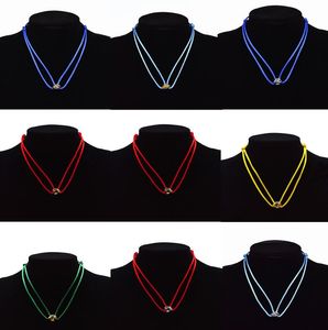 9 farben Buchstaben Marke Design Anhänger Liebe Trinity Halskette für Frauen Mädchen Doppel Schleife Charms 316L Titan Stahl Hochzeit schmuck