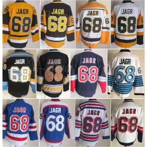 CCM Hockey Retro 68 JAROMIR JAGR VINTAGE Jerseys Classer Classic All Stitching Pure Bawełna Oddychająca dla fanów sportu kolor czarny biały granatowy jadłode żółte męskie wyprzedaż