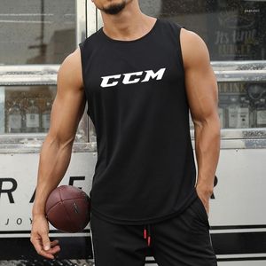 Men's Tank Tops Gym Mens Mesh Casual Running Top Fashion Sport Sleeveless Quick-drying Vest Workout Clothing Bodybuilding Singlets CCM