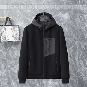 Herrenjacken Designer Hochwertige Jacke Stilvolles Taschennahtdesign Schwarz Lässiger Reißverschluss Luxusmarke Herren 12UN