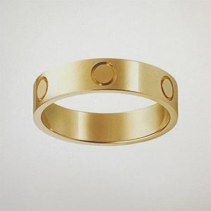 4 mm 5 mm tytanowy stal Srebrny Pierścień Miłości Mężczyźni i kobiety Rose Gold Biżuteria na Pierście
