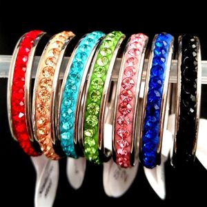 36pcs Colorful One Row Zircon Stainless Steel CZ Wedding Rings Engagement Jewelry Male Female Star Shiny Crystal Finger Charm Eleg277C