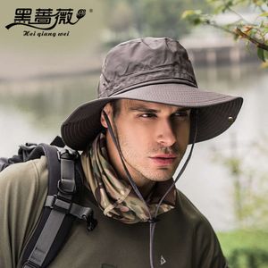 Chapeau de pêcheur pliable pour hommes et femmes, couleur unie, pare-soleil à large bord, pour l'alpinisme, l'extérieur, printemps et été