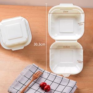 Disposable lunch box Hamburger box Special container can degrade disposable thickened plastic hot dog box lunch containers food containers meal prep container