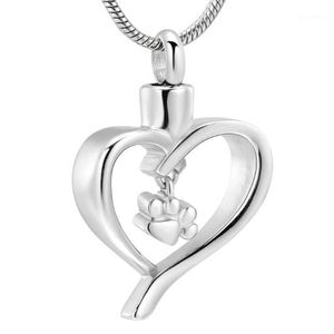 XWJ10060 SHANY STEEL PET HUND CAT CHARM HANG I HOLLOW HART MEMORIAL URN Animal Ashes Holder Cremation Pendant Jewellery1227e