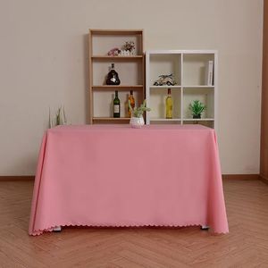 Table Cloth Rectangular Tablecloth Washable Solid Color Cover for Exhibition Party Wedding Event Decor Stretch Spandex 231009