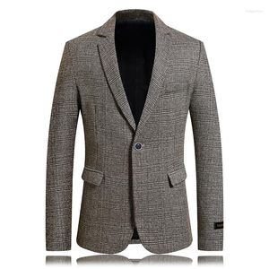 Men's Suits 2023 Autumn Youth Small Suit Casual Self-cultivation Single Western Jacket Plaid Business