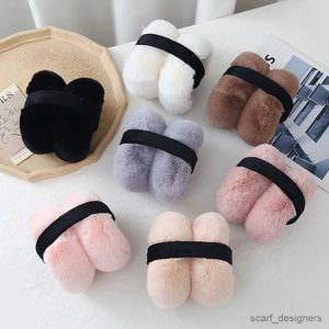 Cuffie antirumore pieghevoli per il calore invernale Protezioni per le orecchie Versione carina Borsa per orecchie in peluche ispessita per capelli R231009