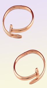 with Box Titanium Rose Gold 316l Stainless Steel Nails Love Bangle Bracelet Mens and Womens Loves Wedding Jewelry2077303