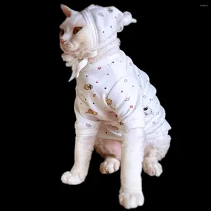 猫の衣装conis毛のない服日本語スタイルパジャマホームウィアベイビーコットンキトン衣装スフィンクスデボンレックスのペット服