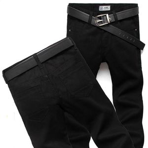 Clearance jeans män märke desginer mode stilfulla mäns jeans mode långa raka svarta denim mens jean man jogger trouse2096