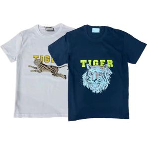 Männer T-Shirt Tiger gedrucktes Design Hals T-Shirt Männer und Frauen T-Shirts Schmetterling Druck kurzärmeligrunde 3472