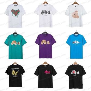 Luxo Palms Angels Camiseta Feminina Palmed Marca Masculina T-shirts Teddy Bear Tees Designers Palms / Angels Verão Tops Casual Algodão Mangas Curtas