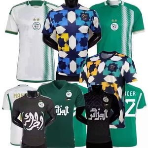 Jogador Fãs 22 2023 2024 Argélia Futebol Jerseys Duas estrelas DELORT OUNAS BENTALEB MAHREZ BELAILI SLIMANI BENNACER BENSEBAINI camisa de futebol de treinamento da equipe nacional