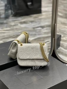 2023 Torby mody designerka torba kaszmirowa damska torba na ramię Messenger Torba owczacza kołdana torba metalowa łańcuch torebki na ramię Crossbody Crossbody