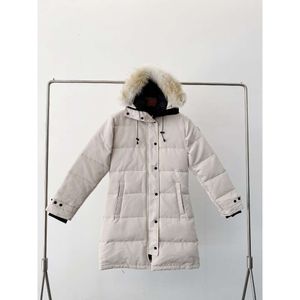 パフデザイナーカナディアングースミッドレングスバージョンパフダウンレディースジャケットダウンパーカス冬の厚い暖かいコートレディースウインドプルーフストリートウェア743チェンガオ01
