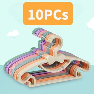 Cabides racks 10 pçs/set bebê pano cabide menino menina crianças roupas rack cão pet cabide de plástico calça cabides secagem rack lavanderia 231007