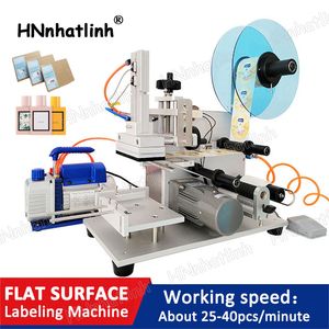 Máquina automática de rotulagem de superfície plana, aplicador de etiqueta superior e inferior, garrafa quadrada, caixa de papelão, embalagem de saco LT-60B