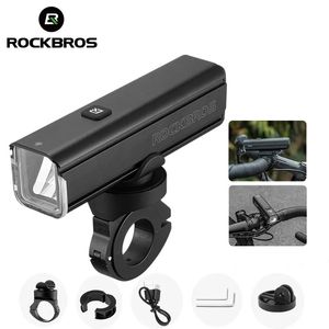 Luzes de bicicleta Rockbros Bicicleta Luz 1000LM 4500mAh IPX6 Lanterna Alumínio Lâmpada Frontal TypeC Carregamento MTB Road Ciclismo Destaque 231009