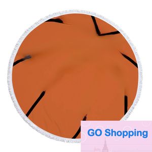 All-match Round Sports Towel Baseball Football Beach Blankets Towels Summer Tassel Tapestry Polyester Bath Towel Picnic Rugs Yoga Mat