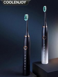Escova de dentes JiaLaiYa USB Indução Recarregável Sonic Escova de dentes elétrica à prova d'água Adulto Escova de dentes eletrônica com cabeça de substituição 231009