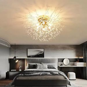 Nordic Dandelion Led Chandelier Ceiling Lamp Spark Ball Snowflake Ceiling Lights for Living Room Bedroom Dining Indoor Lighting