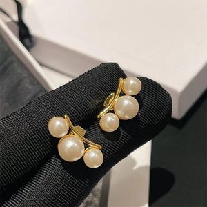 Dangle Earrings Europe America Three Pearl Designer Brand Elegant Women Luxury Charm Gist Trend