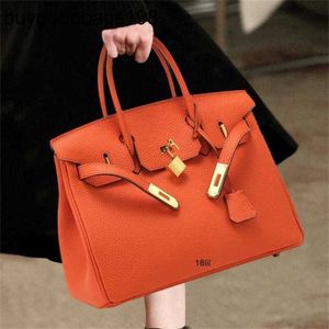 Дизайнерские сумки, сумки, женские сумки из воловьей кожи первого слоя, новинка 2024 года, модные, большие вместительные, с узором личи, портативные F2er
