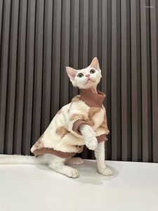 Cat Costumes Winter Warm Sphinx Clothes For Devon Rex Sphynx Hairless Jumpsuit Clothing Soft Cotton Kittens Pajamas Pet