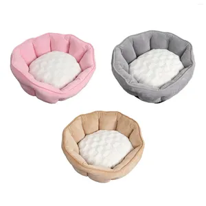 Camas para gatos em forma de concha, cama aconchegante, ninho quente, cesta, cabana, cachorro, gatinho, interior, fofo, almofada de aquecimento para dormir