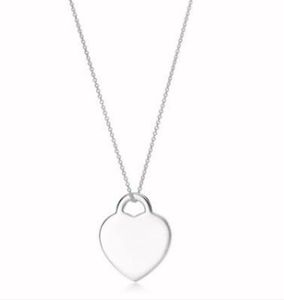 ожерелье из серебра 925 пробы, ожерелья с подвесками, женские украшения, изысканное мастерство, официальное классическое голубое сердце и Co, роскошный дизайнерский браслет T Co с коробкой