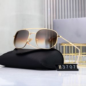 Роскошные дизайнерские очки, солнцезащитные очки, модные очки для мужчин, классические женские уличные пляжные солнцезащитные очки, защитные линзы UV400, банка с оригинальной коробкой 3707