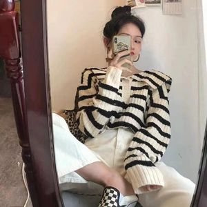 Maglioni da donna Moda 2023 Abbigliamento Dolce Colletto alla marinara Maglieria causale Maglione Sueter Mujer Coreano Pullover oversize Top