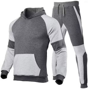 Tute da uomo Autunno e inverno Tuta calda con cappuccio Abbigliamento sportivo di alta qualità Giacca patchwork moda casual Cappotto con cappuccio