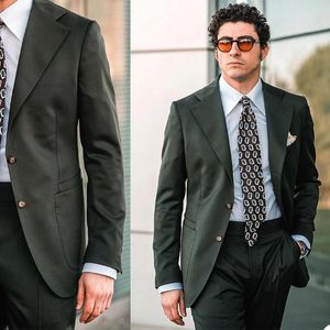 Men's Suits Arrival Business Notch Lapel Men Terno Masculino Groom Wedding Prom Party Slim Fit Blazer 2 Pieces Custom Made For Man