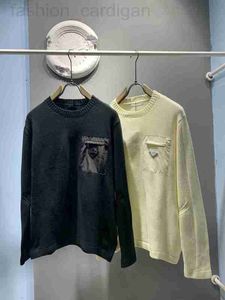 Мужские свитера, дизайнерские осенние и зимние мужские свитера в новом стиле, модные карманные дизайнерские пуловеры, размер США, роскошные 0BR1