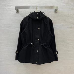 Women's Jackets 2023 Winter Solid Elegant Women Luce-up Drawstring Draped Single Breasted Cardigan High Quality Clothing