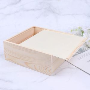 Sacchetti per gioielli Vassoio organizer Operitacx Scatola in legno di pino non finito Regalo in legno con coperchio a spinta per hobby e conservazione domestica Perla