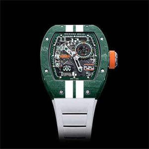 Luxuriöse RMiles Schweizer Uhr ZF Factory Tourbillon Automatikwerk Armbanduhr Rm Pilot Sport Armbanduhren Serie Rm029 Verwendetes Kohlefasermaterial