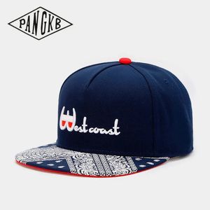 Utomhushattar Pangkb Brand Westcoast Cap Navy Hiphop Parkour Sports Hat For Men Women Adult Outdoor Casual Sun Baseball Cap 231007