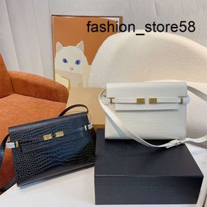 5A luxury bag Bags Evening High sense quality 22 new flip Manhattan Club Bags LEATHER crocodile bag women's One Shoulder Messenger Bag